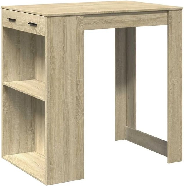 vidaXL Bartisch in Sonoma-Eiche, Farbe Beige, B/T/H: 102 x 70 x 103,5 cm - Bild 1