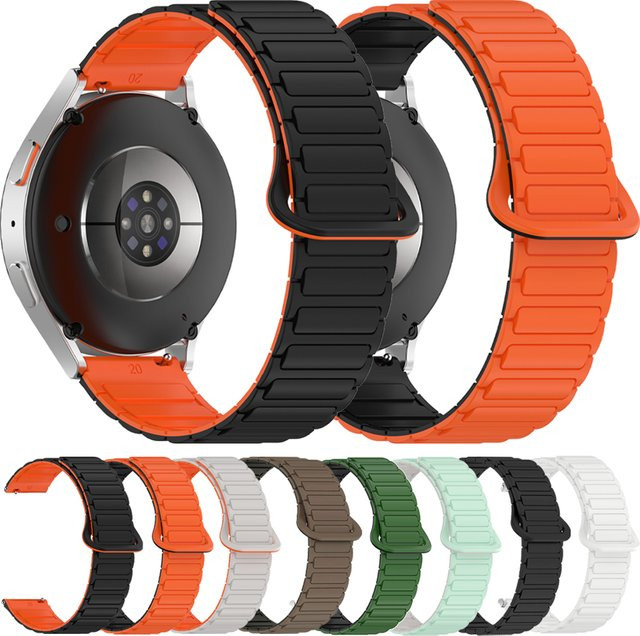 Correa Uhrenarmband Silikon, zweifarbig, Schwarz - Bild 1