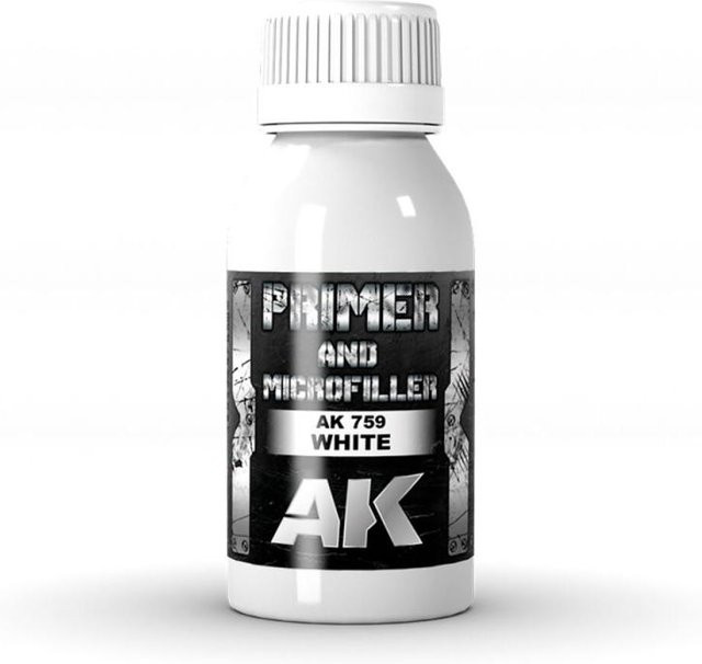 AK Interactive White Primer and Microfiller, 100 ml - Bild 1