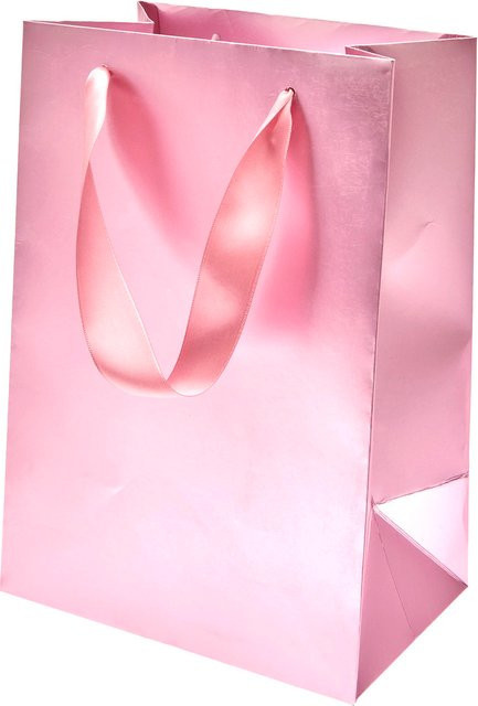 Rico Design Geschenktüte Metallic Matt in Rosa aus Papier für festliche Anlässe wie Geburtstag oder Hochzeit, B: 12,0 cm, T: 18,0 cm, H: 26,0 cm - Bild 1