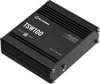 Teltonika IP30 Industrie unmanaged Switch TSW100 mit 5-Port 1Gbit PoE+ in Schwarz - Bild 1