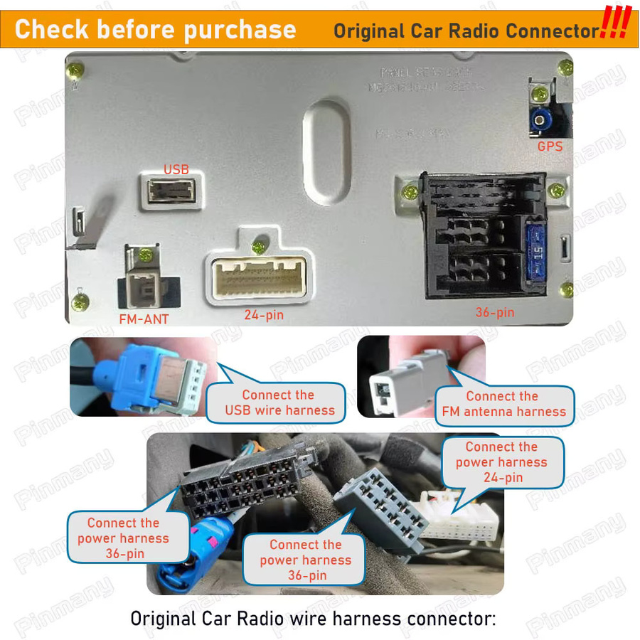 Auto-Navigationskabel CAN-Bus und SPDIF-Adapter für Hyundai Ix20 Ix35 Tucson und KIA Ceed Sorento Venga Sportage - Bild 3