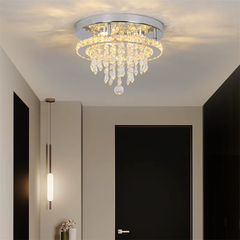 GreeLustr Moderne LED-Hängelampe mit Fernbedienung in Silber und Transparent für Schlafzimmer und Esszimmer - Bild 4