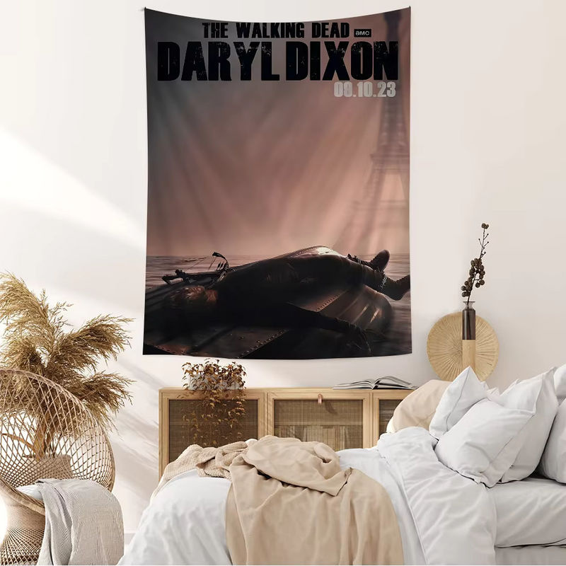 The Walking Dead Daryl Dixon Wandteppich Porträt Textil Wanddeko mehrfarbig - Bild 2