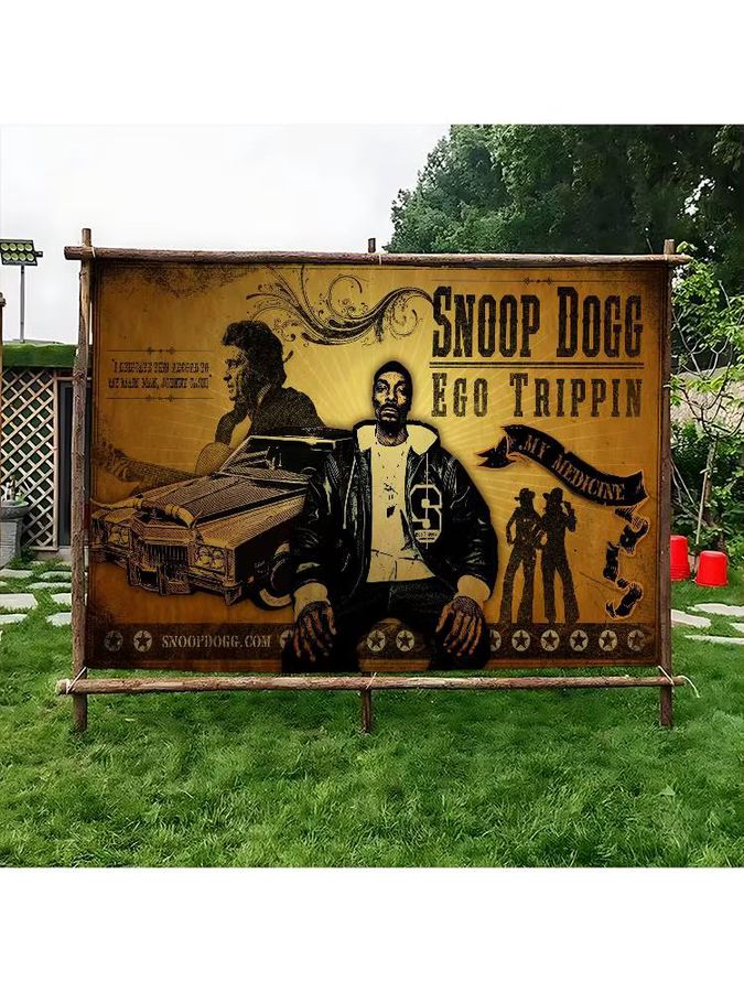 Potdemiel Party Banner Snoop Dogg Motiv Mehrfarbig Rechteckig zum Aufhängen - Bild 5