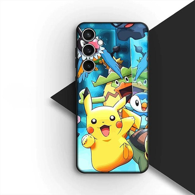 P-Pokemons Glurak und Pikachu Handyhülle für Samsung Galaxy S25 S24 S23 S22 Ultra Plus FE A56 5G weiche Hülle multicolor - Bild 1