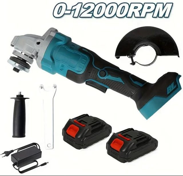 Makita Bürstenloser Elektrischer Winkelschleifer mit 3 variablen Geschwindigkeiten für 18V Akku, 125 mm - Bild 1