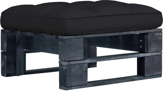 vidaXL Garten-Palettenhocker aus imprägniertem Kiefernholz in Schwarz - Bild 1
