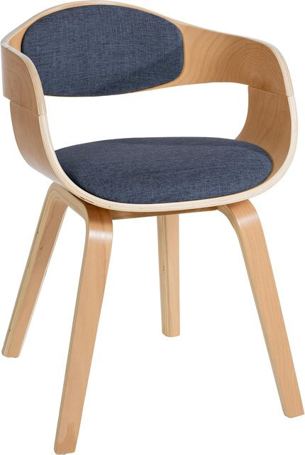 CLP Esszimmerstuhl Kingston ergonomischer Lehnstuhl mit Stoffbezug und Holzgestell belastbar bis 150 kg - Bild 1