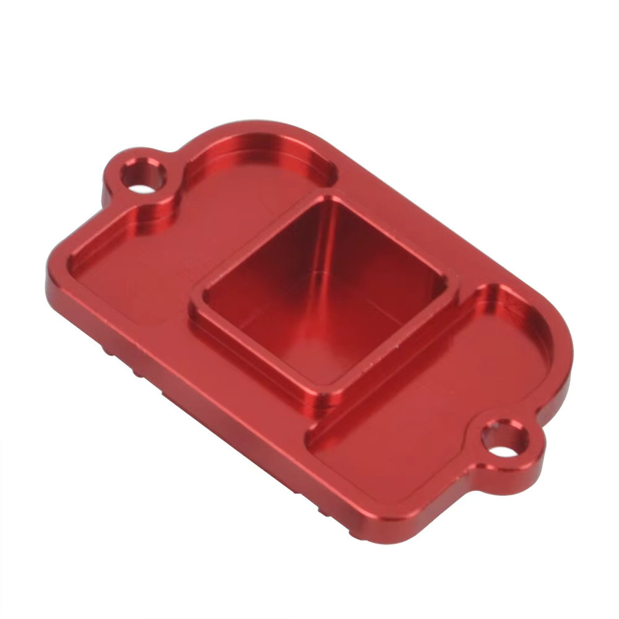Tamiya Aluminium-Getriebeabdeckung, Metall, Grau, Rot, Zubehör - Bild 2