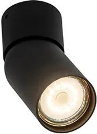 QAZQA Moderner Aufbaustrahler Schwarz GU10 dimmbar - Bild 1