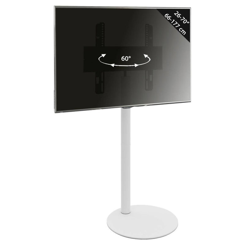 VCM TV Standfuß Cirla aus Alu und Stahl, Weiß, H x B x T: 100 x 55 x 45 cm - Bild 5