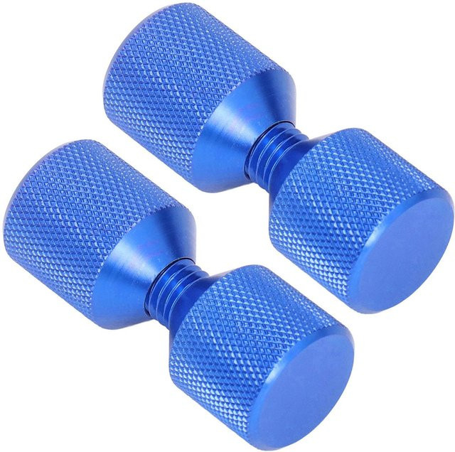 KaiSai Flanschausrichtstifte Set aus eloxiertem Aluminium, 2 Stück, Blau, 1-1/8 Zoll Doppellochstifte für 0,5 bis 14 Zoll 150LB Flansche - Bild 1