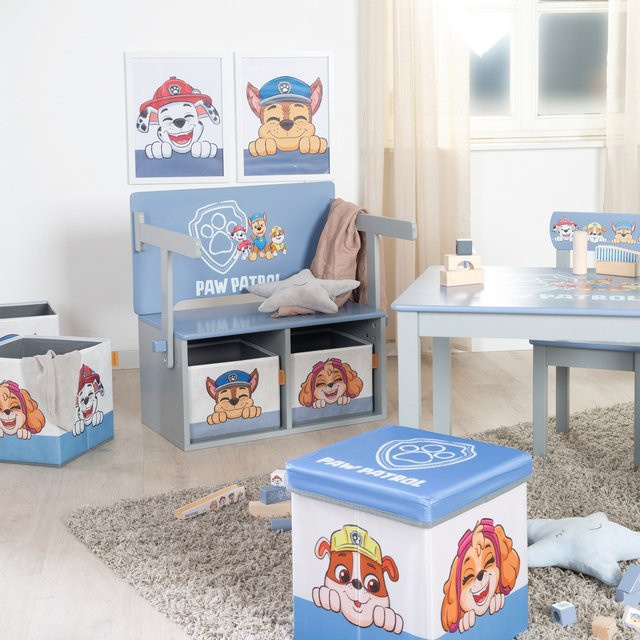 Roba Klappbare Sitzbank mit Aufbewahrungsbox Paw Patrol in Blau - Bild 1