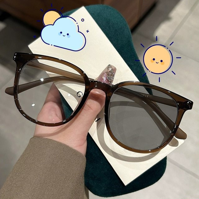 Photochrome Übergangsbrille, oval, Vollrand, Kunststoff, Unisex - Bild 1