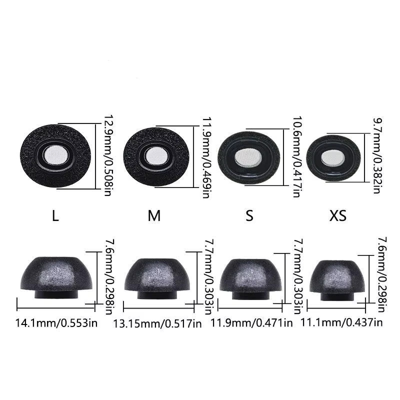 Trig Rain Memory-Schaum-Ohrstöpsel für AirPods Pro 3 in Schwarz zur Geräuschisolierung und rutschfesten Fixierung - Bild 2