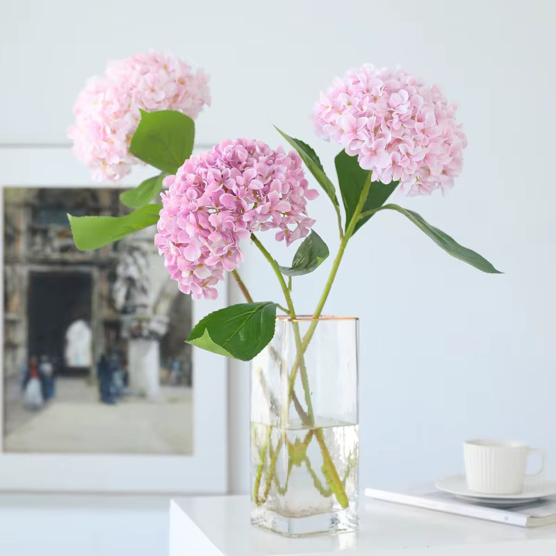 WQNJIN Dekorative Hortensien-Kugel mit Stickerei als modernes Wohnzimmer-Ornament in Pink oder Lila - Bild 3