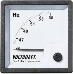 Voltcraft AM-72X72/50HZ Analog-Einbaumessgerät mit Drehspule in Weiß - Bild 1