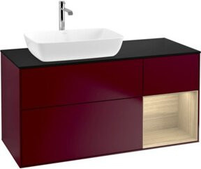 V&B Waschtischunterschrank Finion mit Wandbeleuchtung, Blau Matt, Breite: 120 cm - Bild 1