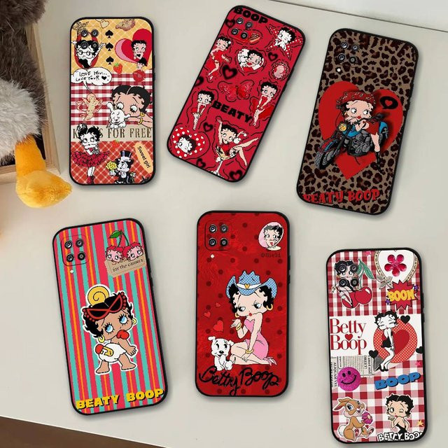 B-Betty-Girls B-Boop Soft Cover Handyhülle für Samsung Galaxy S21 S22 S23 S24 S25 S26 Ultra FE Plus 5G A52S in Multicolour - Bild 1