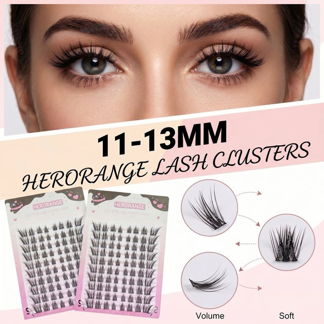Herorange Cat Noble Wimpern, Klebefrei, 11-13mm - Bild 1