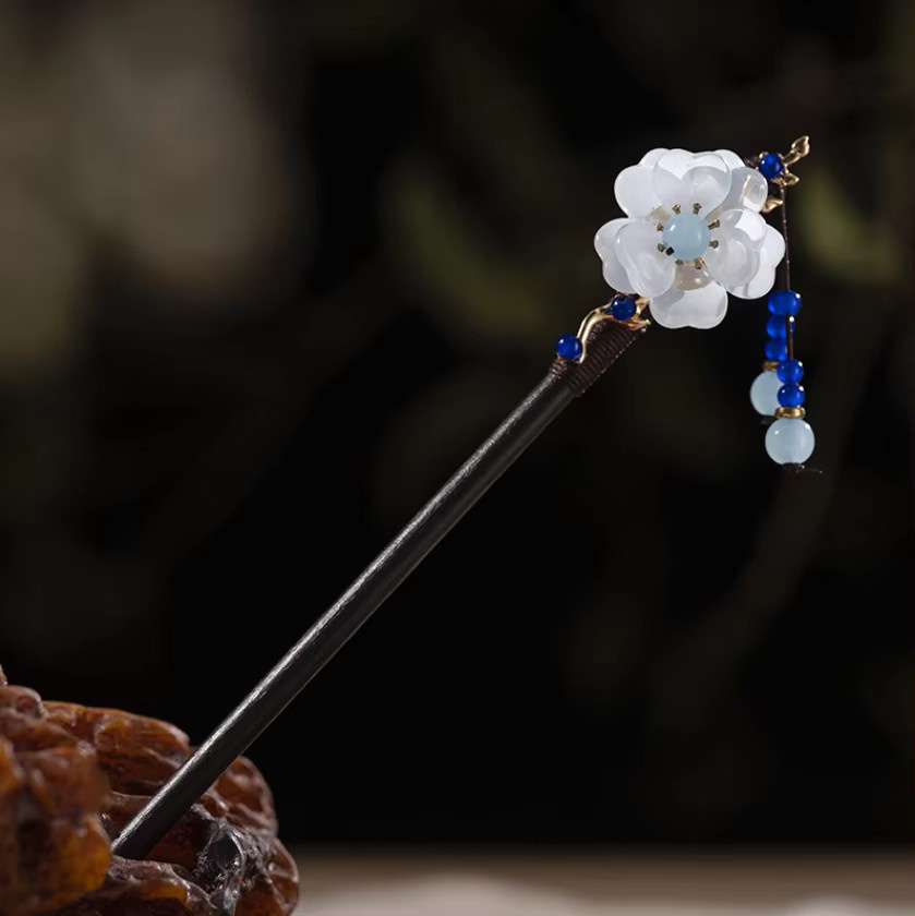 Haarnadel Holz, Blume, Haar Ornament - Bild 2