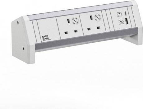 Bachmann Steckdosenleiste Weiß mit USB-A und USB-C Anschlüssen - Bild 1