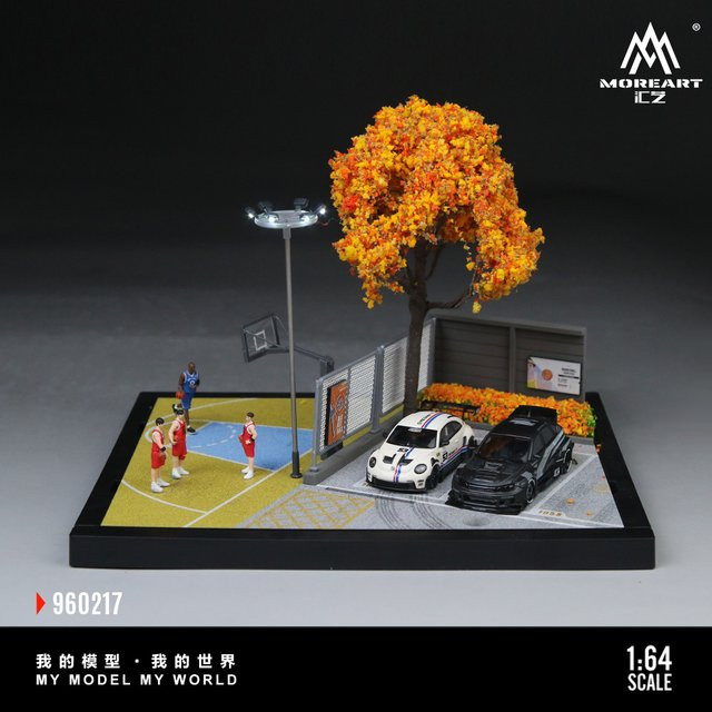 MoreArt&TimeMicro Straßenpark Basketballplatz, Montage- und Ausstellungsmodell, 1:64 - Bild 1