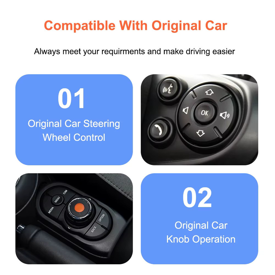 Bonroad Wireless Carplay und Android Auto Interface für BMW und Mini Cooper in Schwarz - Bild 3