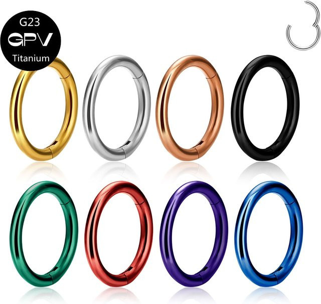 Nasenseptum Ring Titan, Mehrfarbig, Herren und Damen - Bild 1