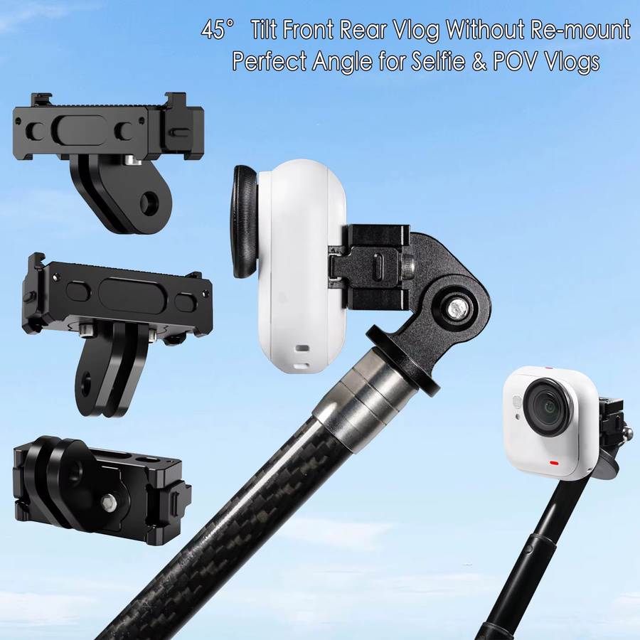 Insta360 Aluminium-Magnetfuß für Insta360 GO Ultra Schnellverschluss-Stativadapter mit 1/4 Zoll Halterung in Schwarz - Bild 1