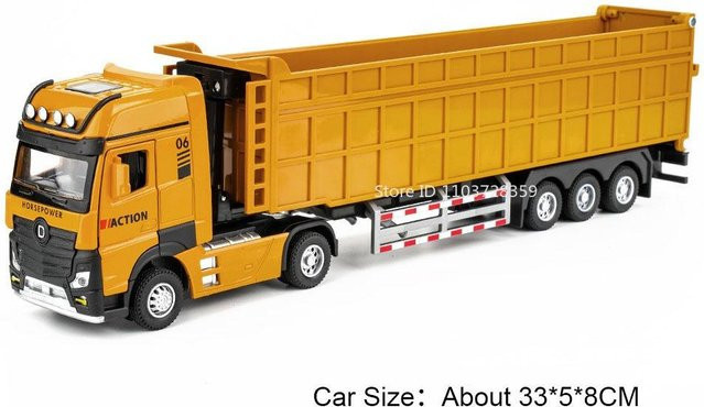 Linyi toy car Kippanhänger-LKW-Spielzeugmodell, Kehrmaschine, 1:50, mit Licht und Sound, ab 14 Jahren - Bild 1