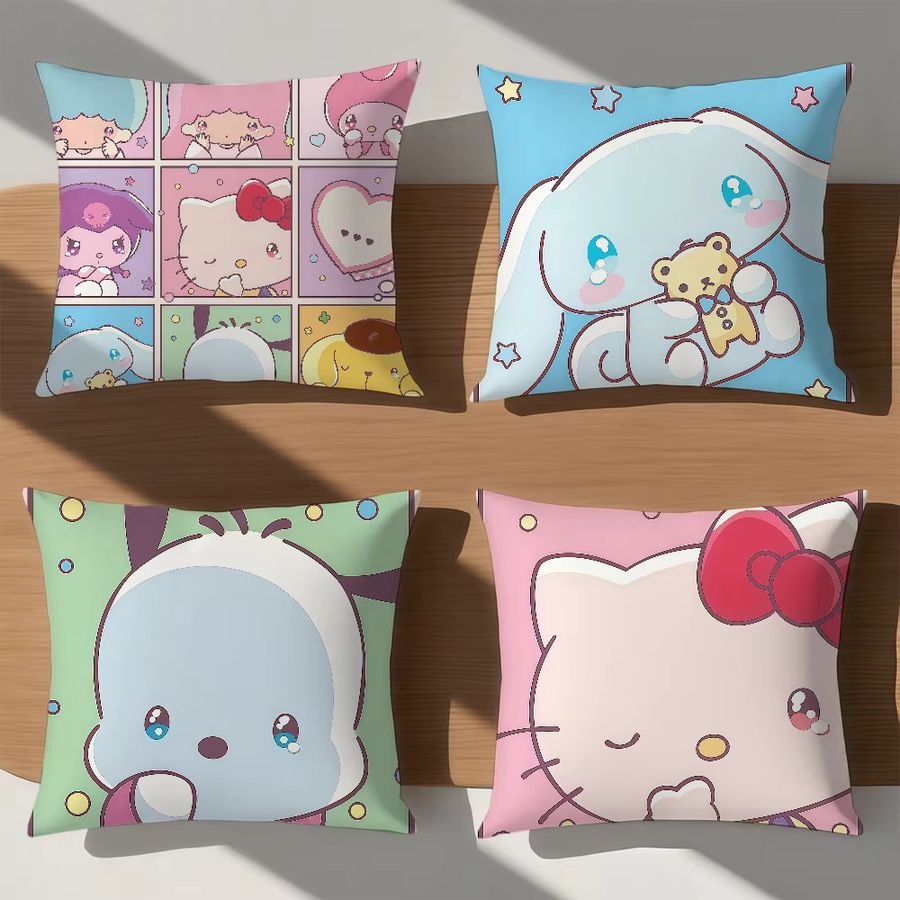 Sanrio Pochacco Little Twin Stars Kissenbezug Multicolor Dekorationshülle für Sofa und Wohnzimmer - Bild 2