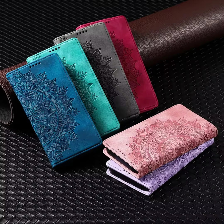 Magnetische Lederhülle im Brieftaschen-Design für Xiaomi Redmi Note 14 15 Pro Plus 13 14 15 Serie mit Kartenfach in Rot und Pink - Bild 6