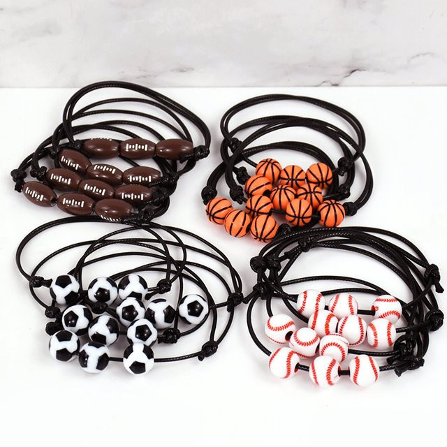 ZQNYCY Armbänder, Sport Thema, Perlen Charme, Kinder - Bild 1