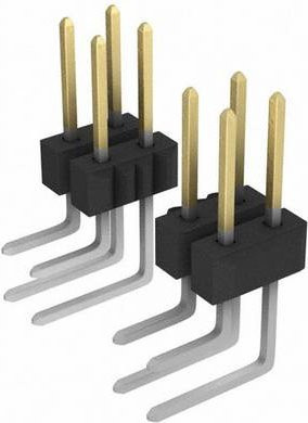 Molex Stiftleiste Standard 2 Reihen in Schwarz und Gold - Bild 1