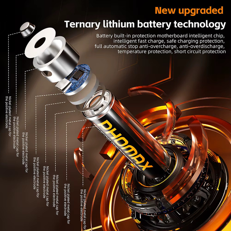 PHOMAX 1,5 V Lithium-Ionen-Akkus AA und AAA mit USB Typ-C Anschluss, 4200 mWh und 1150 mWh für Fernbedienungen und Spielzeug - Bild 2