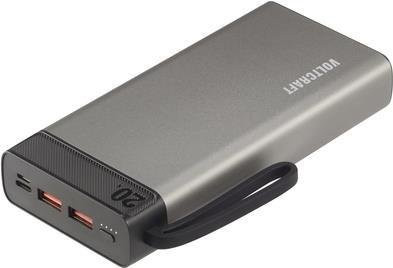 Voltcraft Powerbank PB-20-PD3.0 mit 20000 mAh und Power Delivery in Grau-Schwarz - Bild 1
