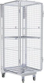 HMH nestainer ADB 1600 ME 5-seitiger Metallbehälter in Blau und Silber, B: 73 cm, H: 87 cm - Bild 1