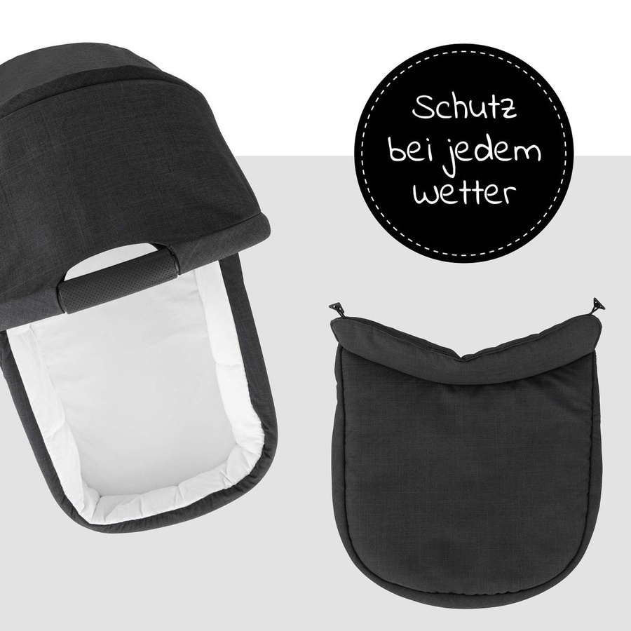 Hauck Babywanne für Buggy Colibri in Melange Black/Grey - Bild 3