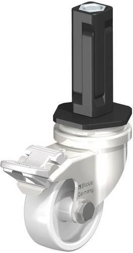 Blickle Lenkrolle mit Feststeller LRXA-PO 50G-FI-EXV02, Rad-Durchmesser: 50 mm, Tragfähigkeit: 75 kg, Farbe: Weiß - Bild 1