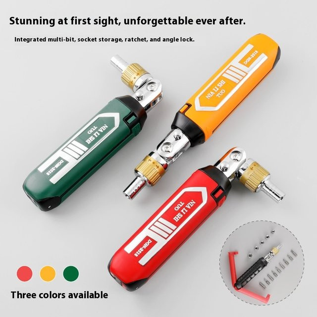 JIMIHOME 14-in-1 Ratschenschraubendreher-Set in Rot mit 1/4 Zoll Ratschengriff für Torx, Sechskant und quadratische Schrauben - Bild 1