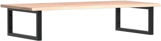 vidaXL Waschtischplatte aus Eiche Massivholz und Stahl in Schwarz und Braun B: 100 cm, T: 50 cm, H: 33 cm - Bild 1