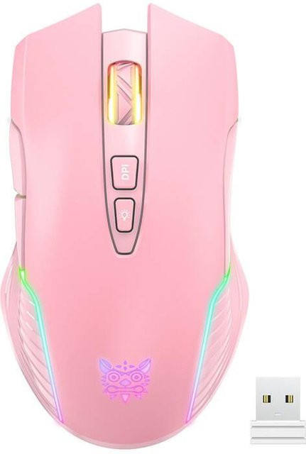 ONIKUMA CW905 Kabellose Gaming-Maus in Pink mit 2.4G Verbindung - Bild 1