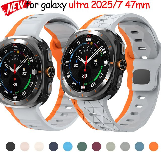 FancyWrist Uhrenarmband Silikon, Schwarz, Samsung Galaxy Watch Ultra 47 mm - Bild 1