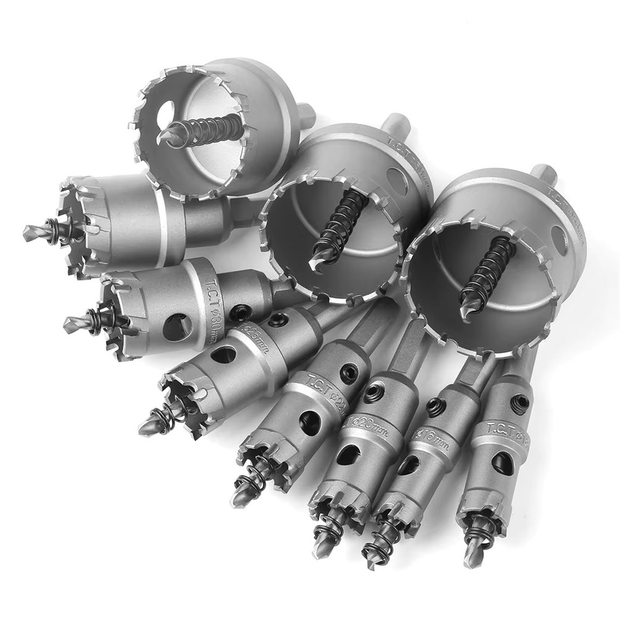 5A Hartmetall TCT Lochsäge Set für Edelstahl und Metalllegierungen, Farbe: Silber, Durchmesser: 12-150 mm - Bild 3