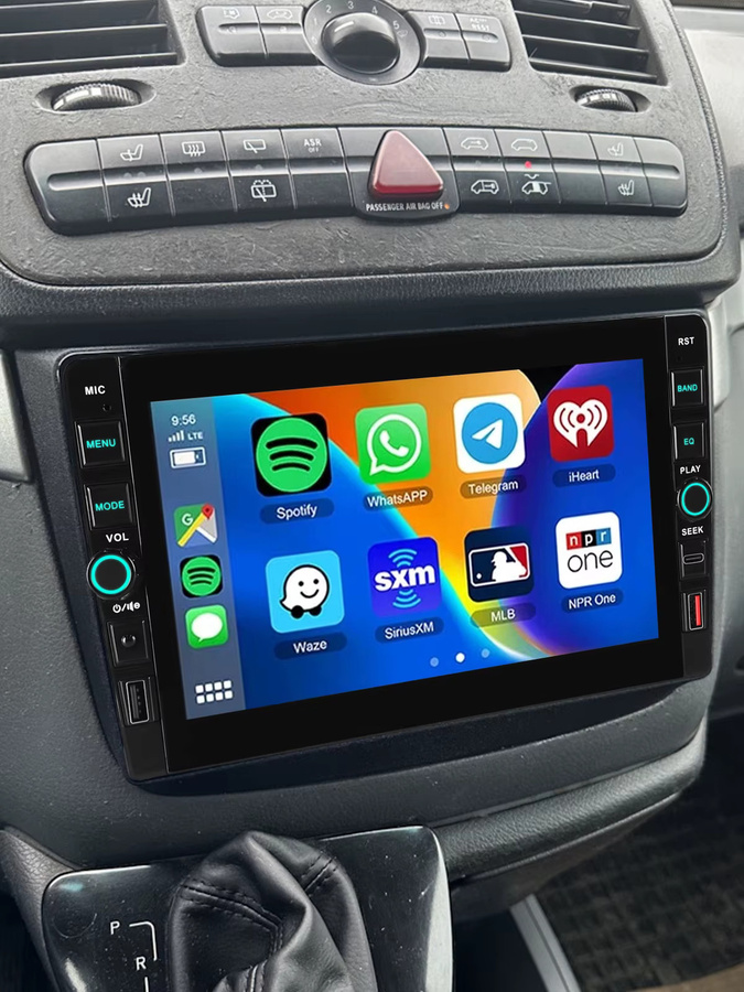 ESSGOO Android 15 Auto-Multimedia-Player mit 9 Zoll IPS-Bildschirm für Mercedes-Benz Vito W639 und Viano W639 (2003 - 2015), Apple CarPlay, 4+64G, Schwarz - Bild 4