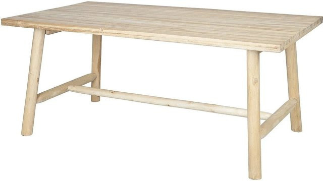 Gartentisch Tulum von Vente-unique aus Teakholz in Naturfarben Beige, rechteckig, 180 cm - Bild 1