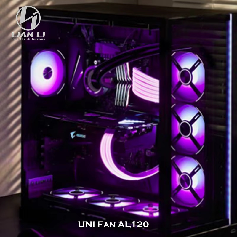 Lian Li UNI Fan AL120 V1 ARGB Kabelloser Lüfter in Weiß mit L-Connect PWM und MB SYNC-Steuerung - Bild 4