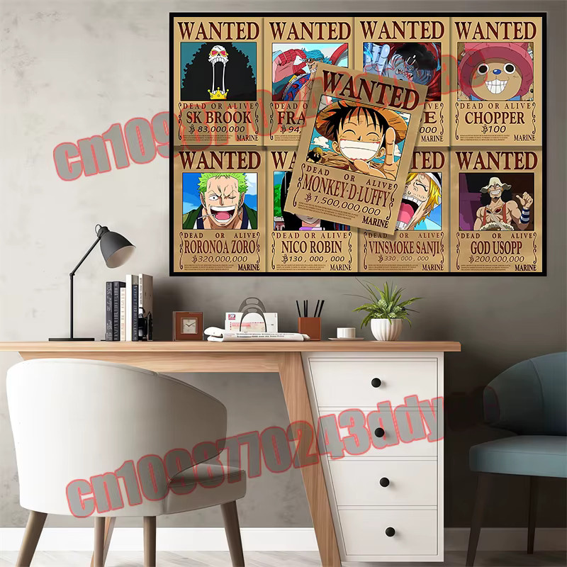 Bandai One Piece Leinwandgemälde mit Ruffy, Zoro, Sanji und Nami als Wandkunst für dein Zuhause - Bild 4